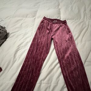 Dior Monogram Burgundy Pants